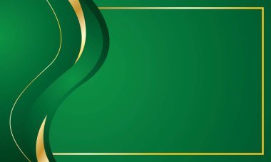 Sertifika arkaplanı için yeşil altın gradyanı soyut