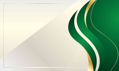 Sertifika için yeşil lüks dalga arkaplanı