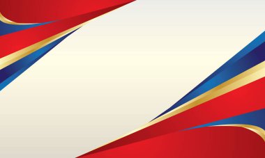 Soyut mavi, kırmızı ve altın geometrik arkaplan