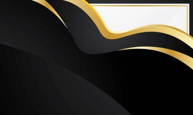 Sertifika arkaplanı için siyah altın gradyan soyut dalga