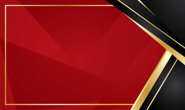 Zarif sertifika için soyut geometriye sahip kırmızı siyah arkaplan