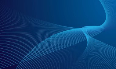 Teknoloji hattı dalga gradyanı mavi arkaplan