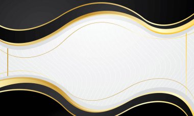 Modern lüks siyah dalga arka plan premium tasarımı