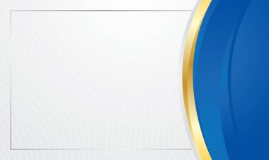 Sertifika için mavi altın gradyan soyut eğri kenar kenarı