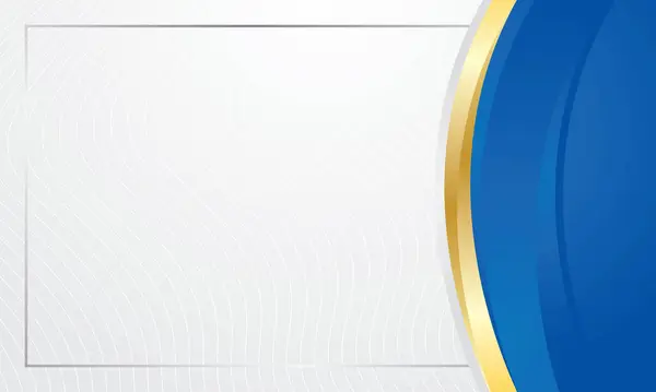 Sertifika için mavi altın gradyan soyut eğri kenar kenarı