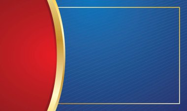 Lüks mavi sertifika arka planında kırmızı altın eğriler