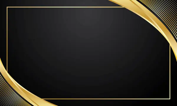 Lüks sertifika için siyah altın eğri arka plan