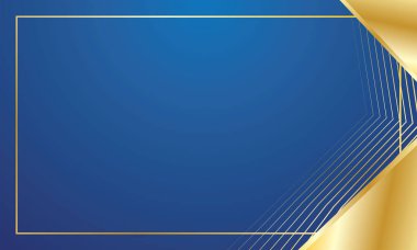 Mavi altın soyut geometrik çizgiler arkaplan