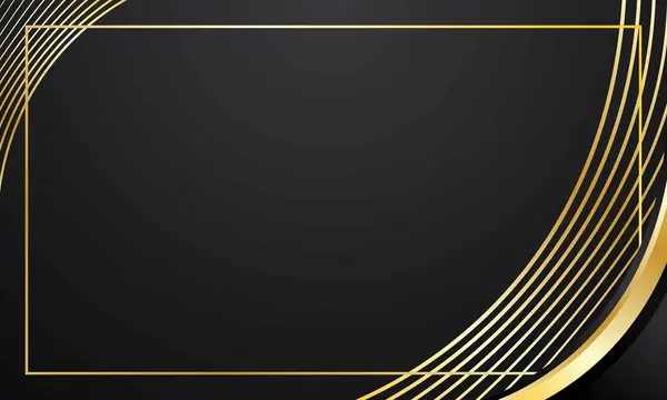 Siyah altın soyut eğri çizgileri arka plan