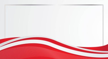 Sertifika için kırmızı ve beyaz bayrak dalgası soyut dijital arkaplan