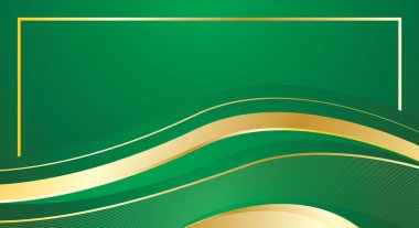 Sertifika, tüzük ve ödül için soyut yeşil dalga arka planı