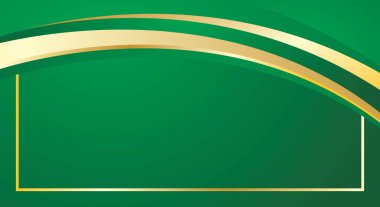 Sertifika tasarımı için modern yeşil altın soyut eğri arkaplan