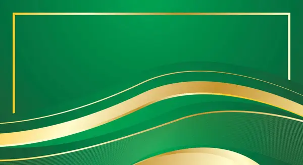 Sertifika, tüzük ve ödül için soyut yeşil dalga arka planı