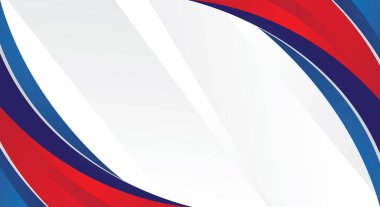 Beyaz arkaplanda soyut mavi eğimli kırmızı şekil