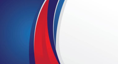 Beyaz arkaplanda soyut mavi eğimli eğri şekil