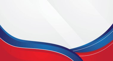 Beyaz zemin üzerinde modern dalgalı kırmızı ve mavi gradyan