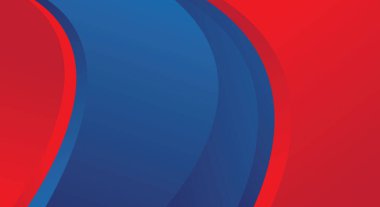 Sunum için mavi eğrili kırmızı eğimli arkaplan