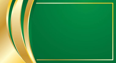 İş veya sertifika için soyut yeşil altın gradyan köşe kenarı sınırı