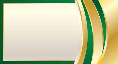 Sertifika için soyut yeşil altın eğrisi kenar kenarı