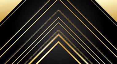 Soyut altın çerçeve ile zarif siyah arkaplan