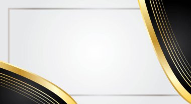 Zarif iş geçmişi siyah ve altın sınırını eğdi