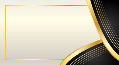 Sertifikalar için eğri siyah ve altın kenarlı lüks arkaplan