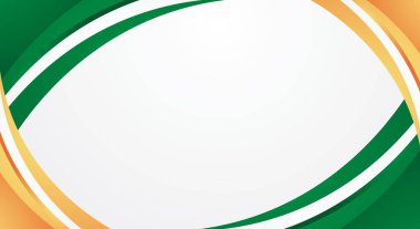 Turuncu yeşil eğri köşeli kenar. Hint ulusal bayrağı