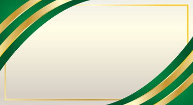 Sertifika için yeşil altın gradyan soyut eğri kenar kenarı