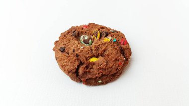 Cookies with colorful choco chip topping