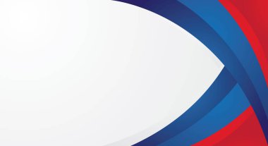 Beyaz arkaplan tasarımında modern kırmızı mavi eğriler