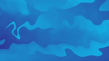 Mavi arkaplan 4K video üzerinde soyut sıvı dalga desenli animasyon