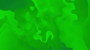 Yeşil arkaplan videosu 4K üzerindeki soyut sıvı dalga desenli animasyon