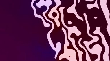 Koyu arkaplanda soyut pembe karalamalar dalga desenleri canlandırması