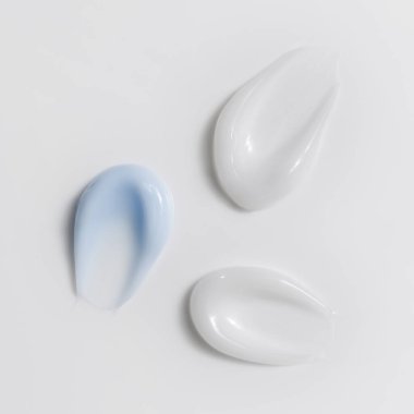 Set of realistic cosmetic cream smears . Skin care product smear smudge swipe