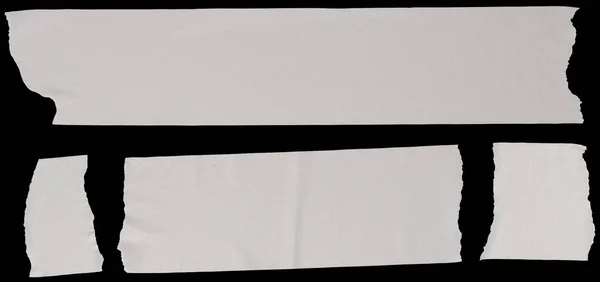 Klebeband Auf Schwarzem Hintergrund Realistisches Designelement Satz Von Vier Weißen — Stockfoto