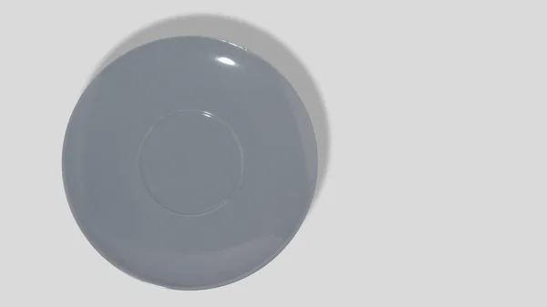 Пустая Тарелка Чашки Кофе Белом Фоне Вид Сверху — стоковое фото