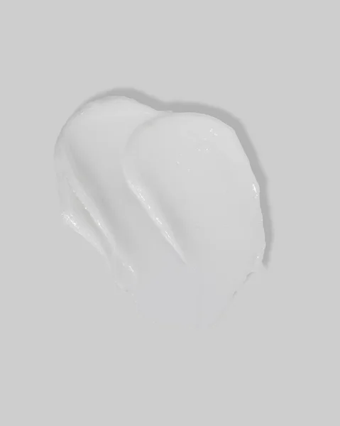 White Beauty Cream Smear Smudge White Background Cosmetic Skincare Product — Zdjęcie stockowe