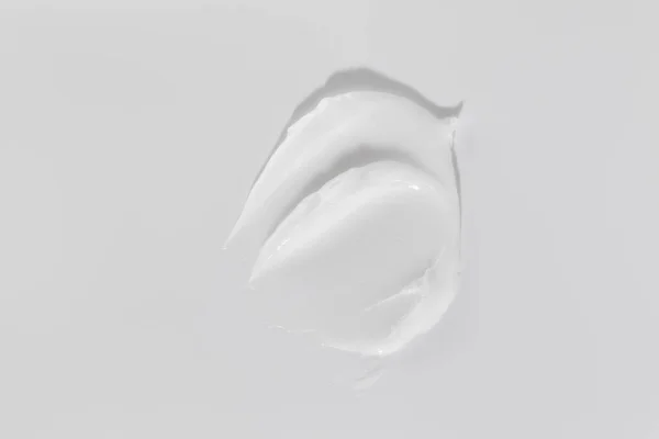 White Beauty Cream Smear Smudge White Background Cosmetic Skincare Product — 图库照片