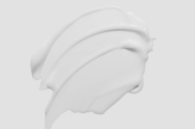 Beauty cream texture. White lotion, moisturizer, skin care cosmetic product smear background 