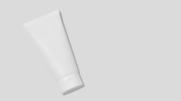Κενό Λευκό Πλαστικό Σωλήνα Για Καλλυντικά Mockup Συσκευασία Για Κρέμα Φωτογραφία Αρχείου