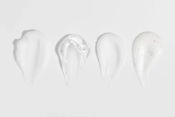 Δείγμα Προϊόντα Ομορφιάς Για Περιποίηση Προσώπου Δέρμα Λευκό Φόντο Σαπούνι Εικόνα Αρχείου