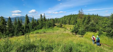 Bir grup insan dağlarda yürüyordu.