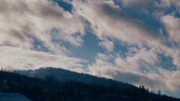 Montañas Invierno Con Nieve — Vídeos de Stock