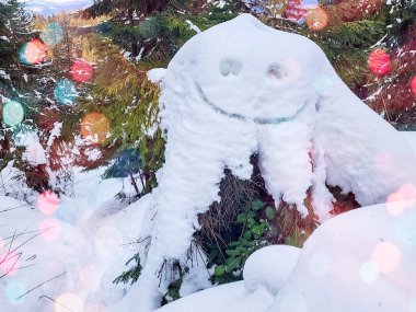 Ormanda kardan bir adam.