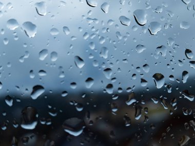 Camdaki yağmur damlaları, soyut arkaplan, doku