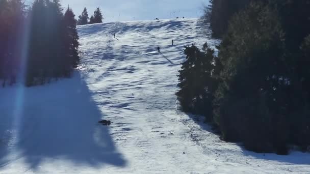 Lyžařské Středisko Zimě — Stock video