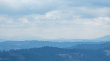 Dağların güzel manzarası