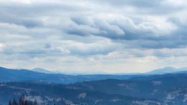 Dağ manzarası. Karpat Dağları. Ukrayna
