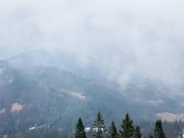 Karla kaplı güzel kış manzarası