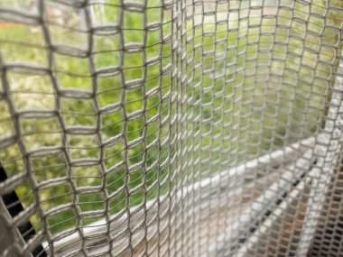 Arka plan için kafesteki metal ağı yakın çekim